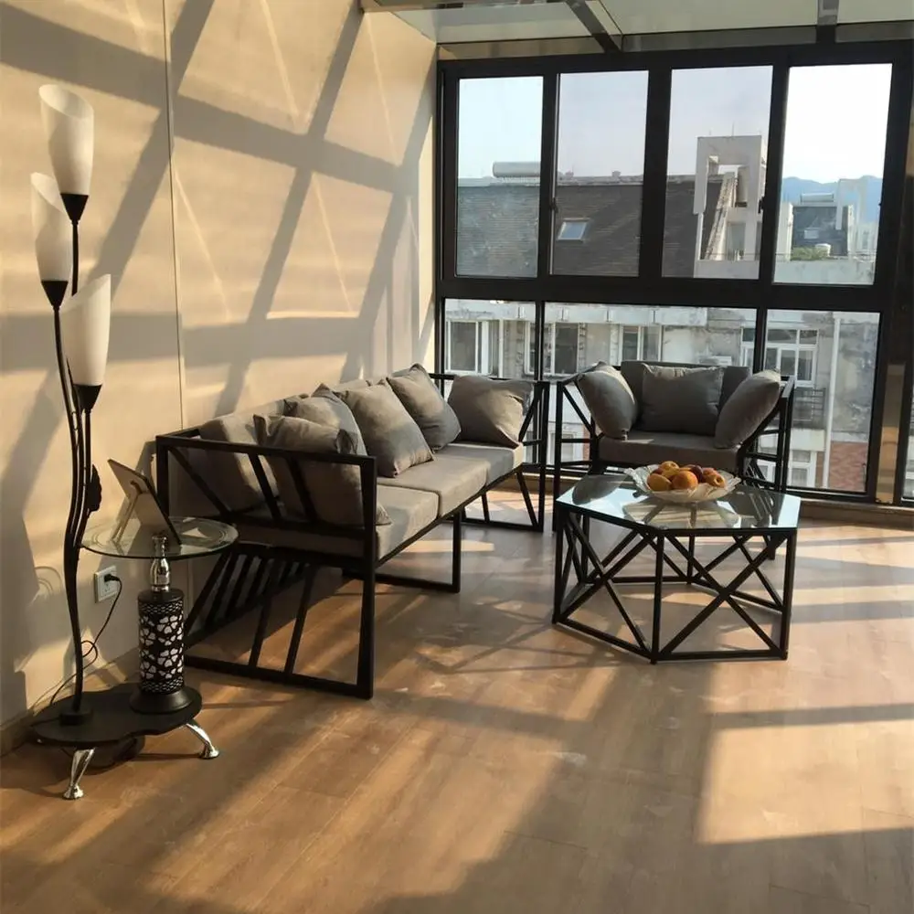 Customized  Nordic minimalist wrought iron sofa single leisure double chair office creative studio net celebrity sofa