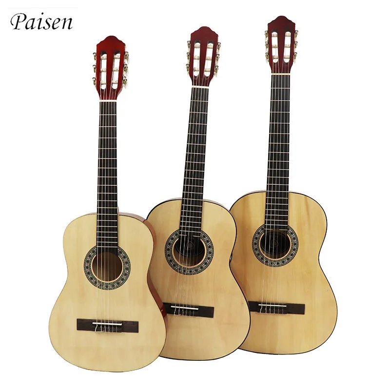 

Paisen OEM professional full size solid wood classical acoustic guitar perfect for beginner cheap sale, Optional