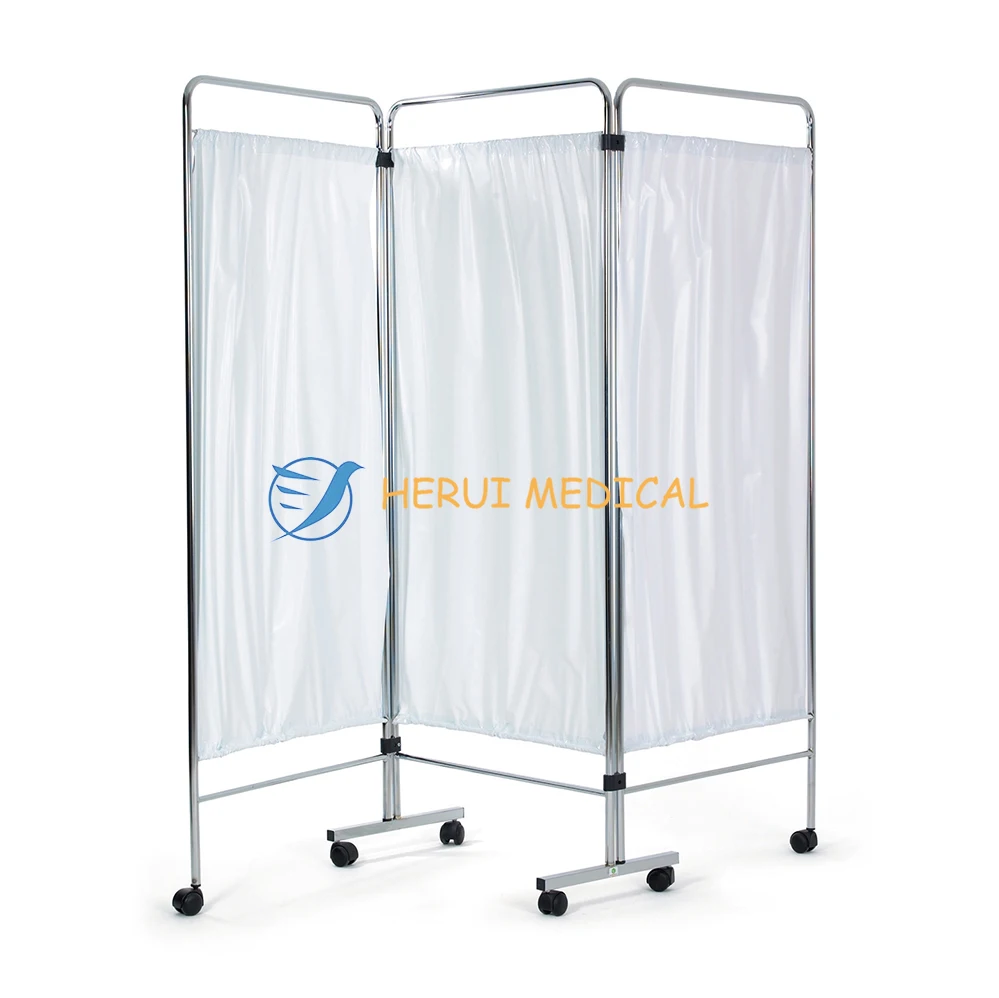 
Stainless steel Medical Screen 3 section Folding medical ward curtain screen 