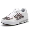 Mvp boy 2019 Fashion Girls Sport Shoes For Woman Arrival Woman Sports Shoes Lace Up Rubber Wedges Sneakers Sequins Shake Shoes