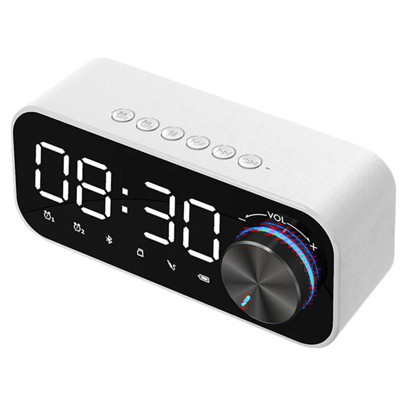 

ZXL-B126 Alarm Clock BT Wirele Speaker Digital Display LED Wireless Subwoofer Portable Fashionable Multifunctional Music Player