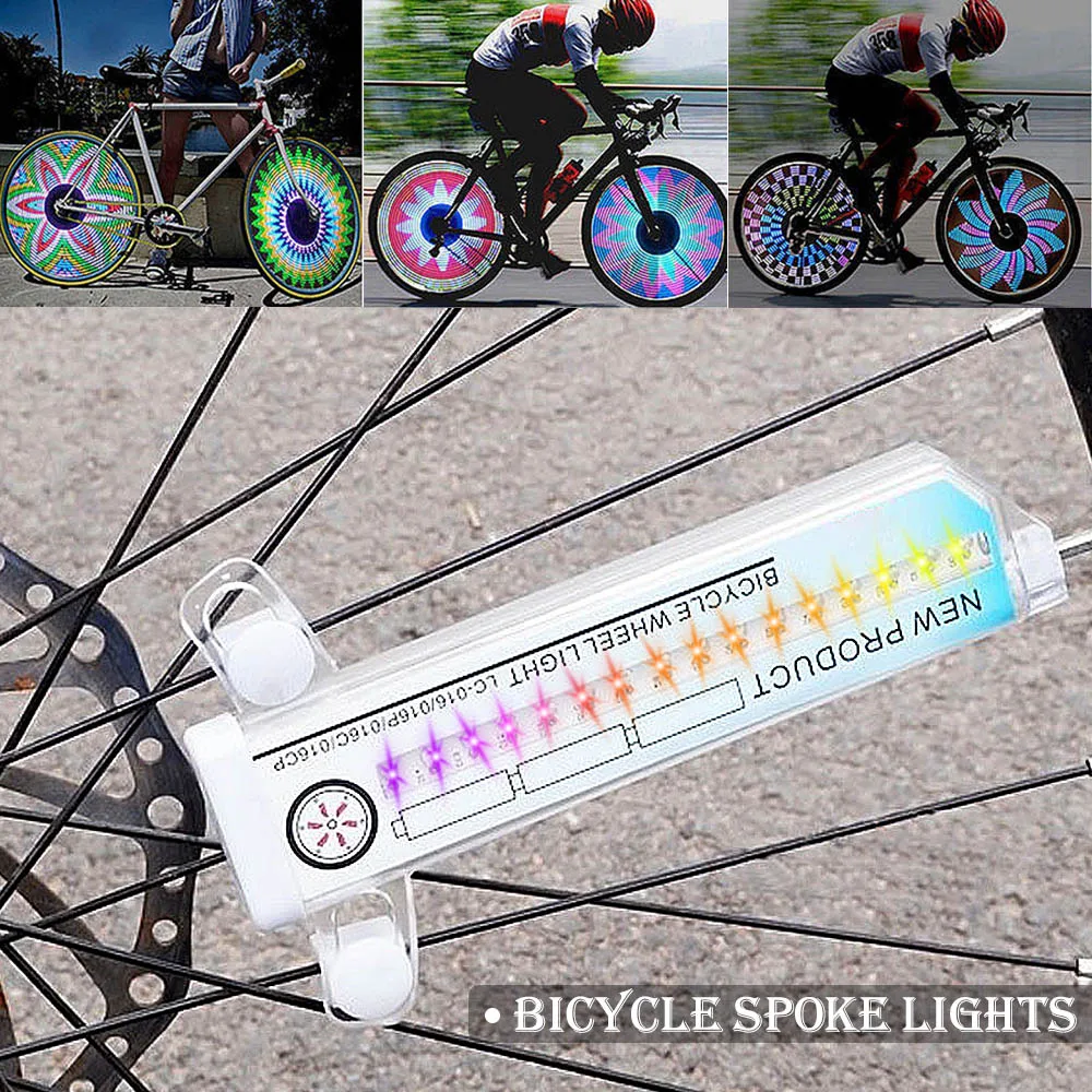 

Waterproof Spoke Light 16 LED Bicycle Bike Cycling Wheel Signal Colorful Bicycle Cycling Wheel Spokes Lights