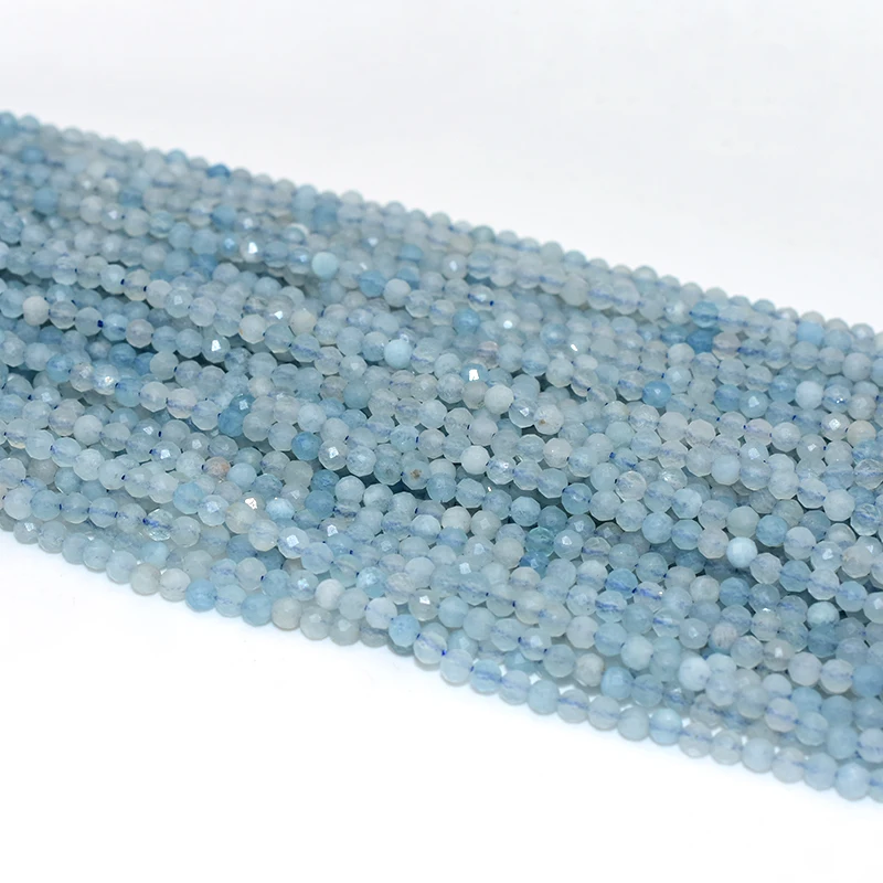 

Trade Insurance High Quality  Natural Faceted Aquamarine Loose Beads, Blue color