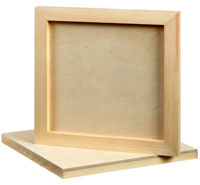 Unfinished Wood Canvas Board Blank Cradled Panel Board For Diy Painting