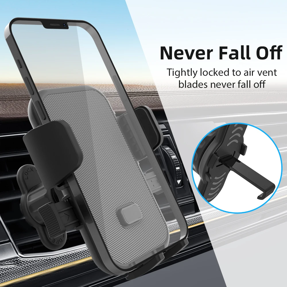 

Universal One Touch Air Vent Clip Hook Car Phone Holder Mount
