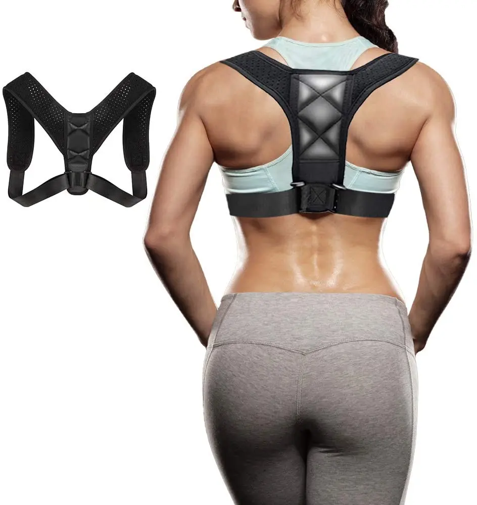 

A Wholesale Price Back Shoulder Belt Support Body Posture Corrector adjustable for Men and Women, Black