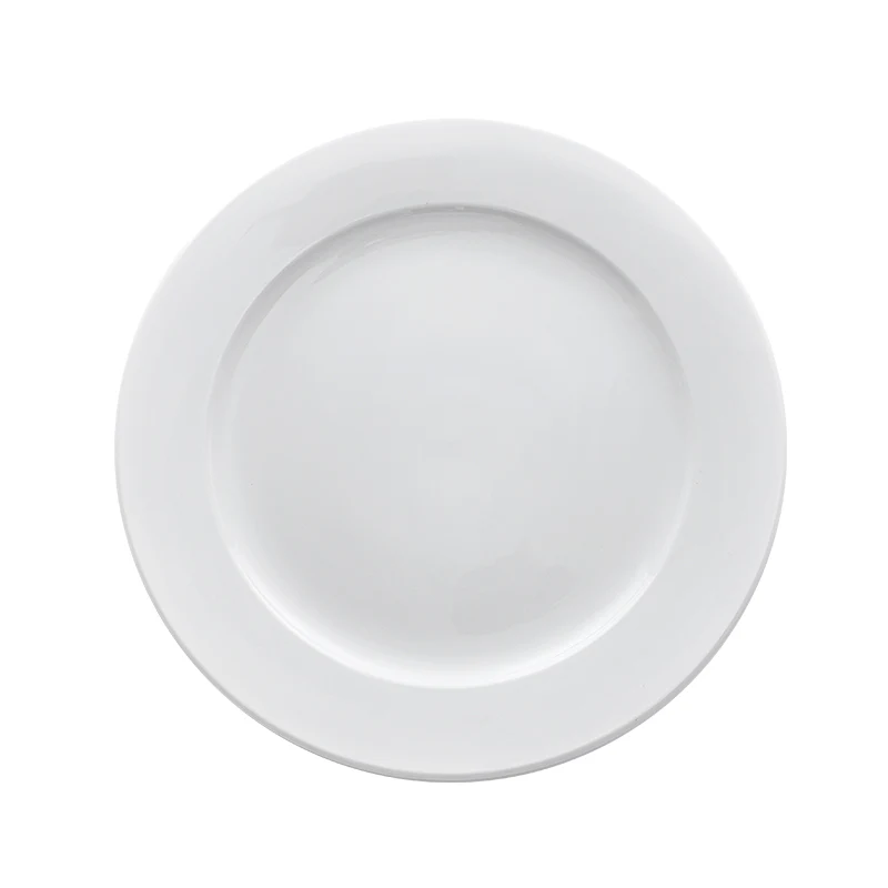 

2019 New Catering Design 10.5 Inch Dinner Plate Dishes, Flat Dinner Plate@, White