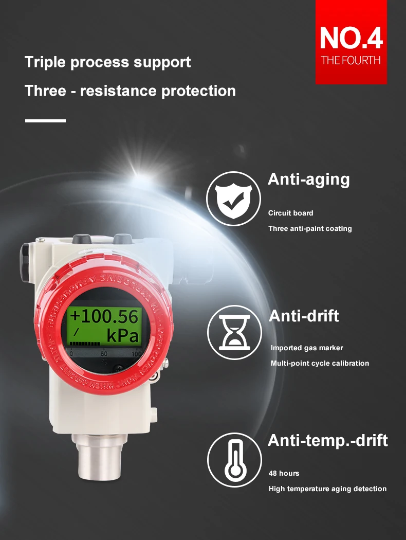 Customizable Pressure Transmitter With Lcd Display Transducer