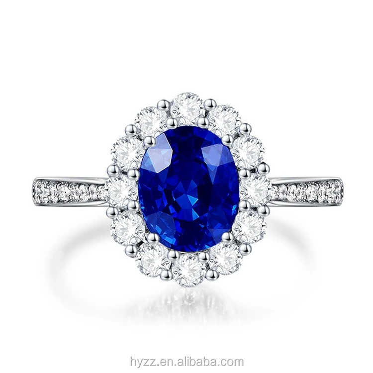 

Luxury 925 Sterling Silver Lab Sapphire Women Ring