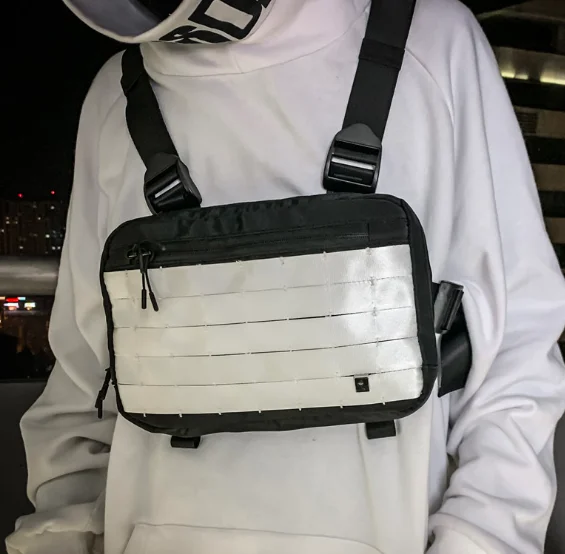 

Fashion Rig Men Hip Hop Streetwear Casual Functional Tactical Chest Kanye West Cool Boy Cross Shoulder Bag