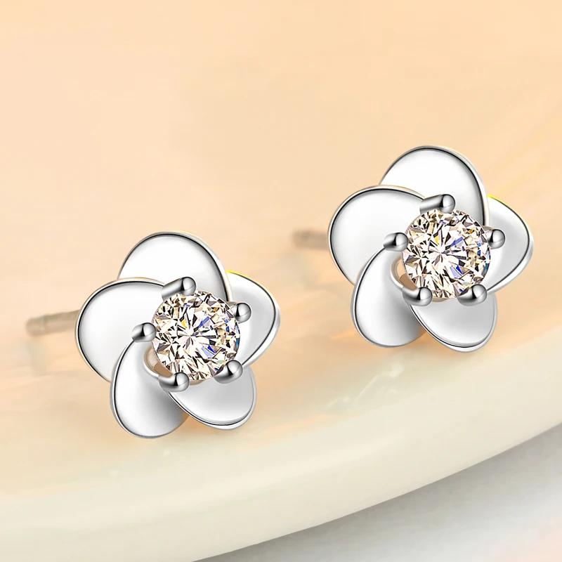 

Diamond set zircon creative sweet earrings simple fashion girl earrings jewelry