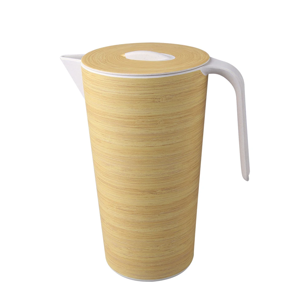 

Eco friendly 1.7L Bamboo fiber wood color Tea Water Pot Water Pitcher jug
