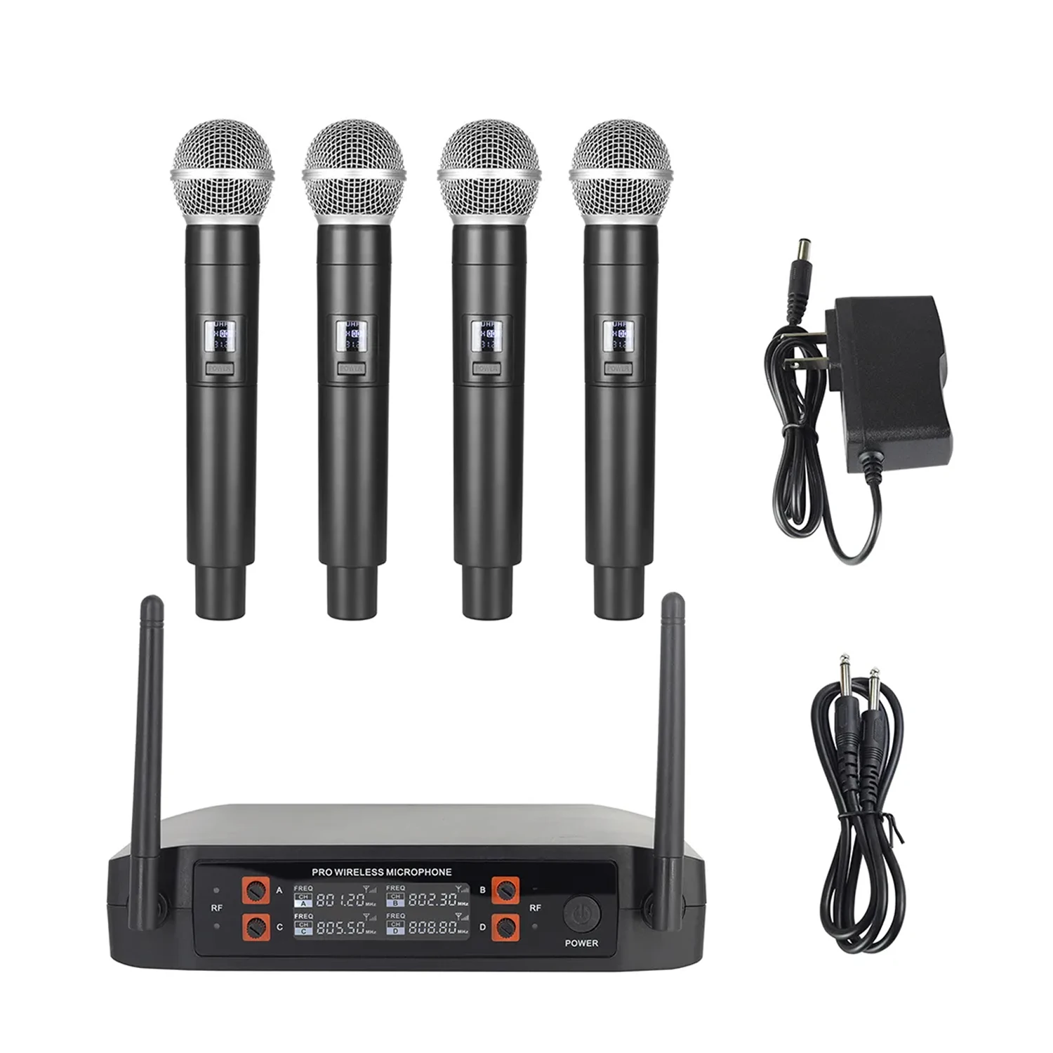 

GAW-GLD4 Lowest Price 4 Channel UHF VHF Wireless Microphone Karaoke Speaker Performance System Handheld KTV Mic