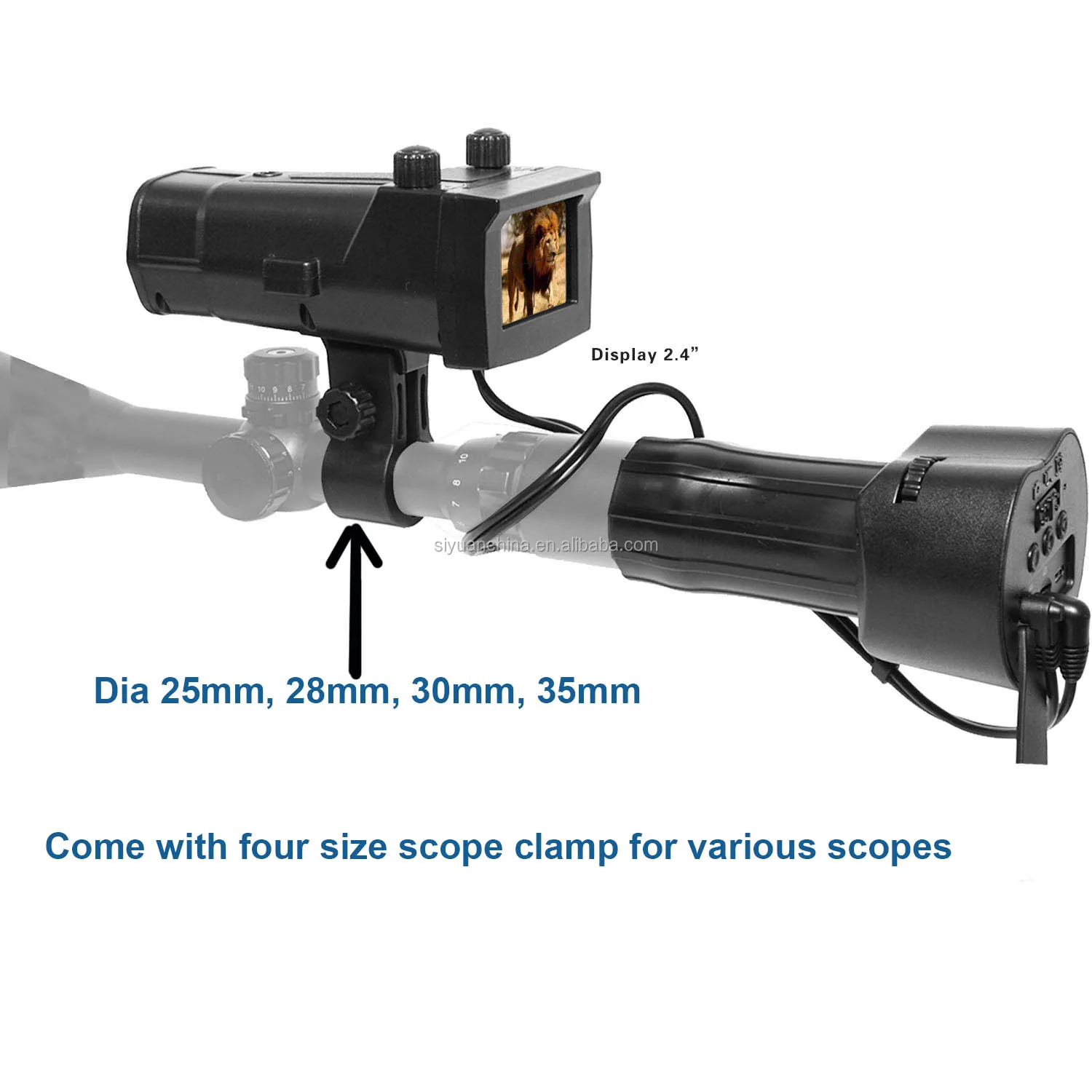 
Bestguarder Scope-mounted 940NM Digital Night Vision System with Video Recording and photo taking function 