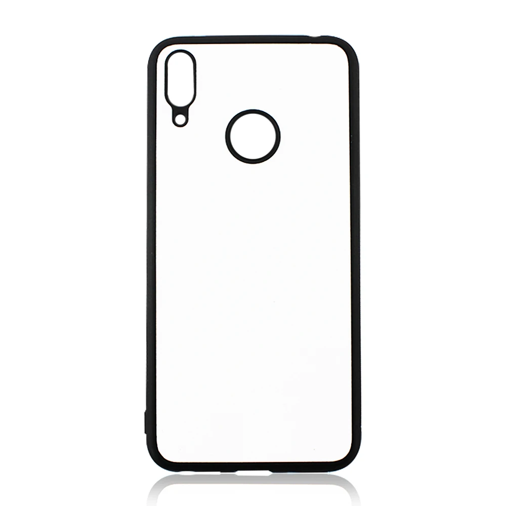 

Blank 2D sublimation TPU+PC phone cases for Huawei Y5/Y6/Y7/Y8/Y9 with aluminum insert, Black,white,clear