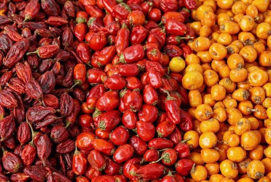 Vergleich indischer getrockneter Chilisorten