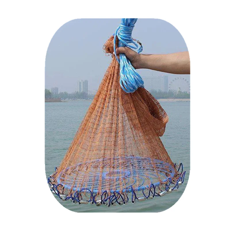 

outdoor sport nets style Casting Fishing net Drawstring Throwing Cast net