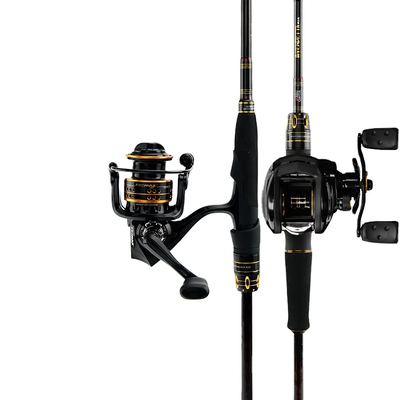 

Hot sale Abu garcia 2.44m Vendetta spinning free shipping fishing rod and reel combo, Black gold