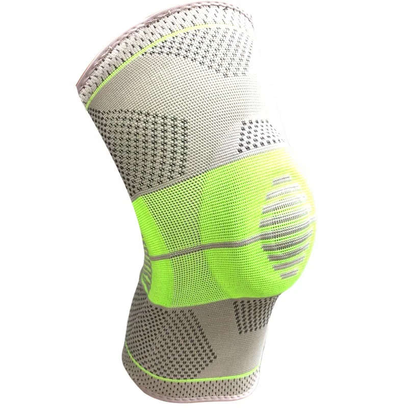 

Low MOQ Factory Price Compression Sport Support patella knee brace , Copper Recovery Nylon oa dog knee brace for Running Sports, Green