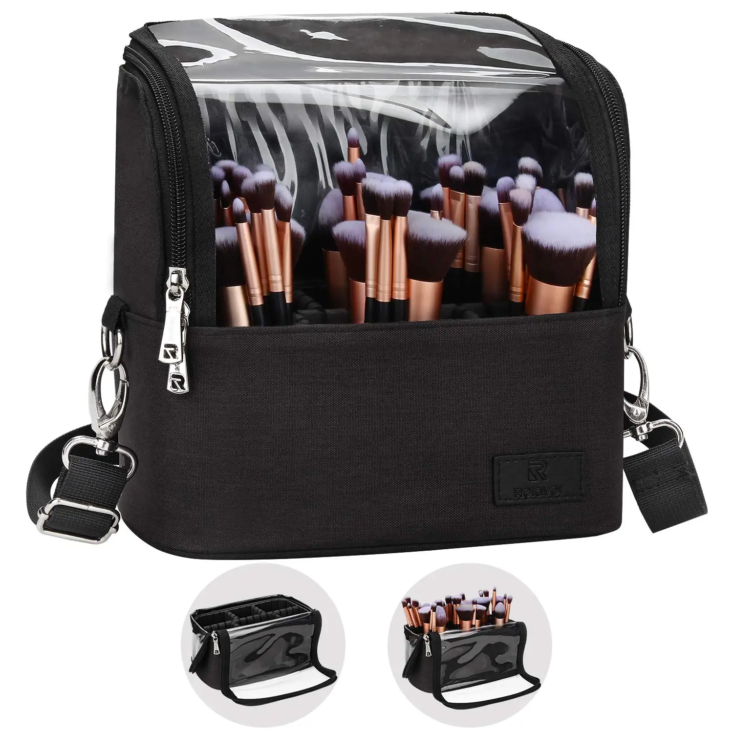 

Clear transparent logo cosmetic bag travel toiletry bag with straps, Colorful