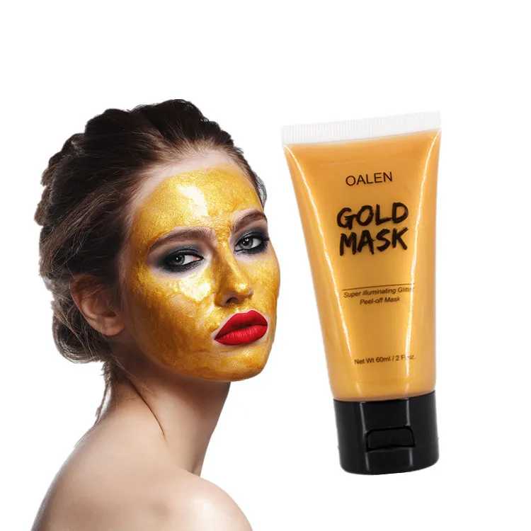 

MOQ 2 OALEN 60g Organic Collagen Hydrating Peel Off 24K Gold Mask