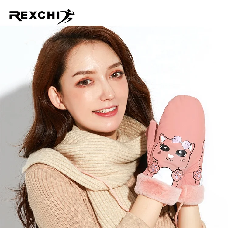 

REXCHI DB20 High-Quality Women's Gloves Winter Reflective Outdoor Sports Riding Warm Windproof ski gloves logo, Has 4 colors