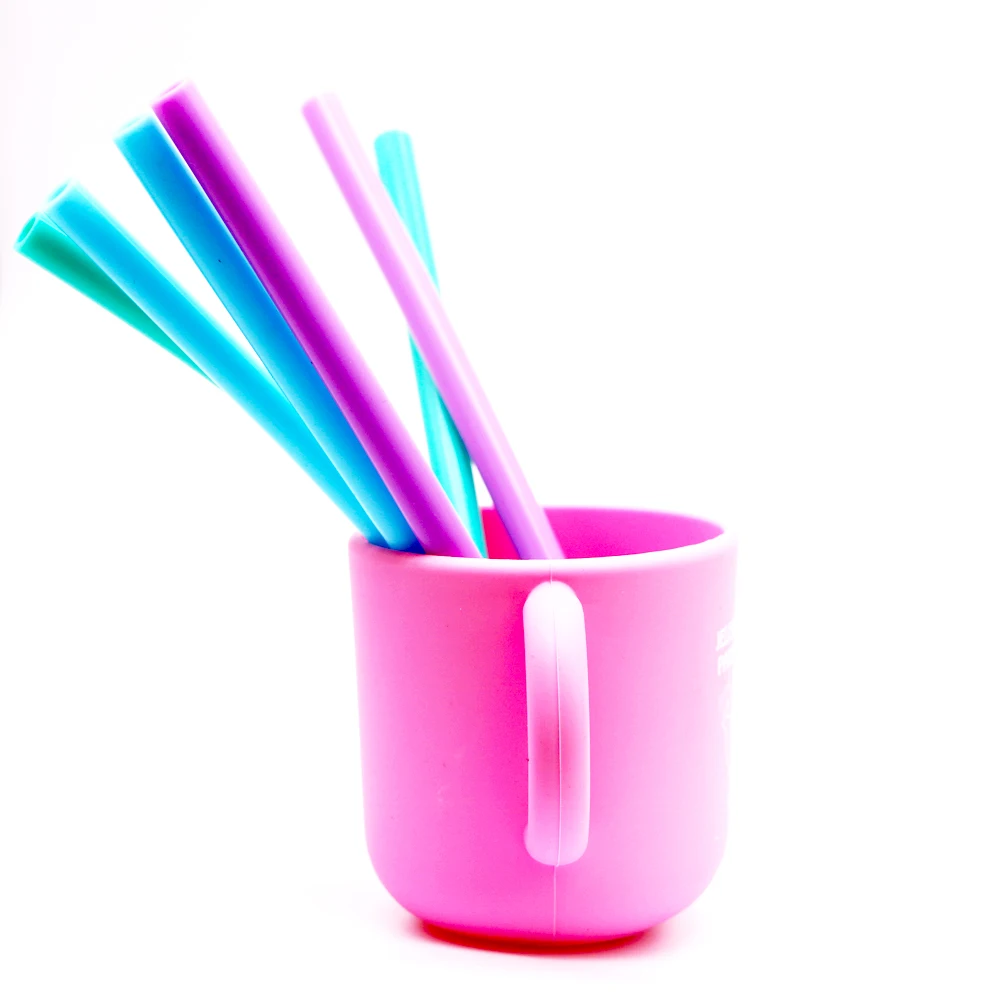 

Baby High Quality Custom Silicone Training Water Cup BPA Free Silicone Cup With handle, Can be customized