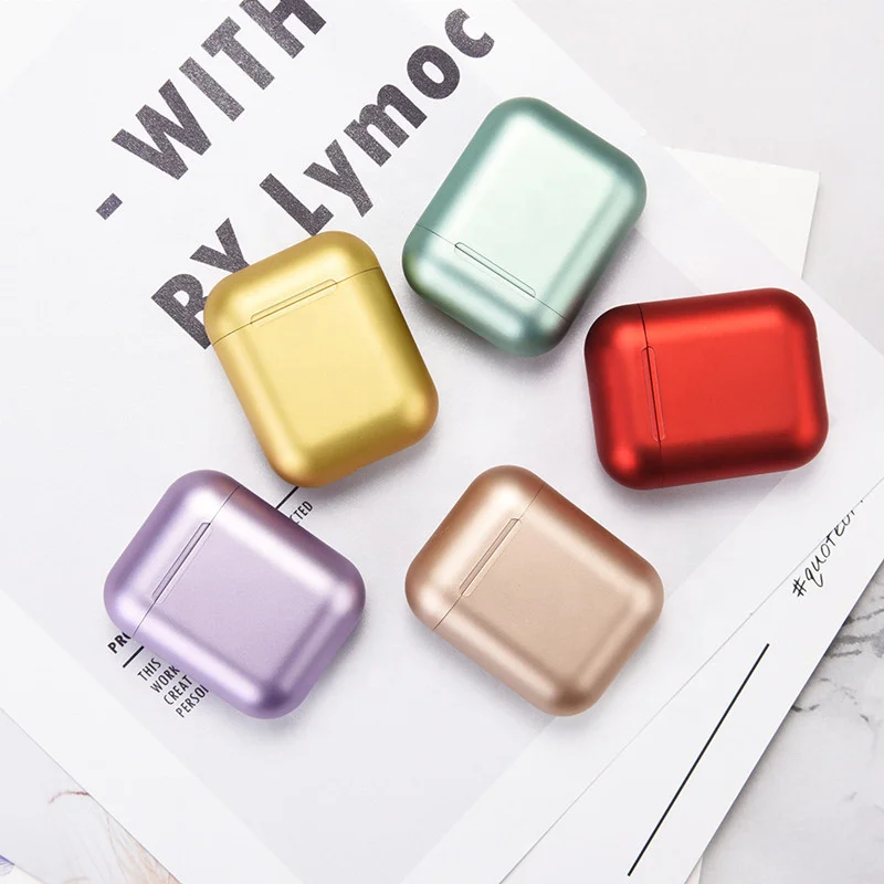 

2021 Newest JL Chip TWS True Metal Macaron Wireless Earbuds Inpods 12 Metallic Earphone i12 Colorful in-ear Headset