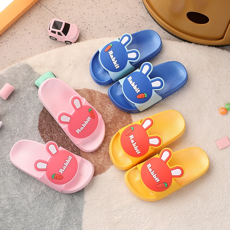 

Unisex Fashion Kids Cartoon Non-slip Soft Wholesale Slippers Cute Children Boys Girls cartoon Print Slide kid Sandals, Blue /red /orange / pink / yellow