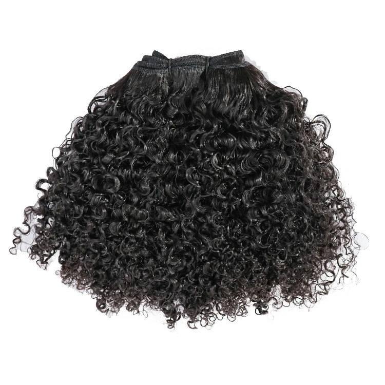 

Kinky cuticle aligned 100human raw hair bundles wholesale Brazilian water wave curly hair bundles for black women