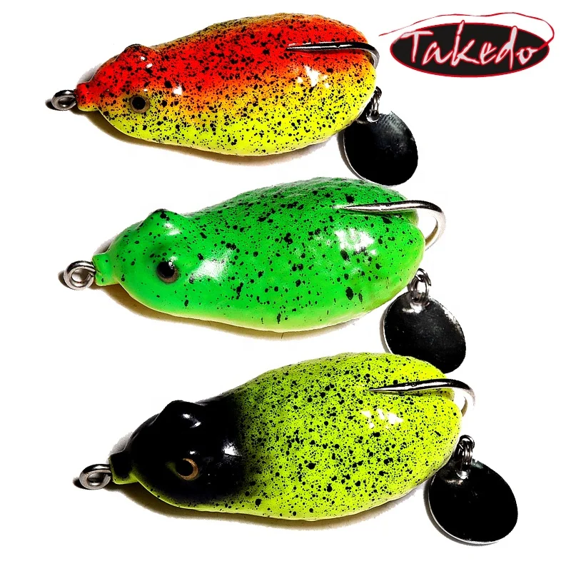 

TAKEDO high quality frog bait L002 60mm 75mm bass floating fishing frog lure bass lure, Customerized