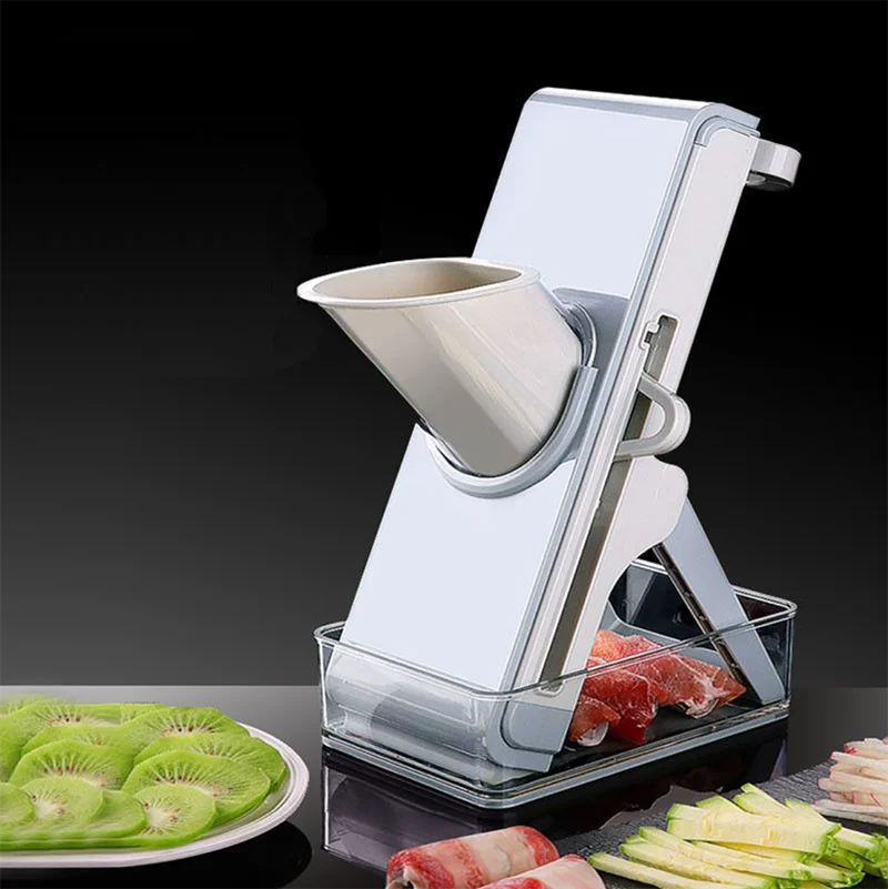 

New 2021 Kitchen Gadgets Safe Slice Mandoline Slicer Kitchen Plastic Multi-slicer Vegetable Cutter Mandoline Slicer