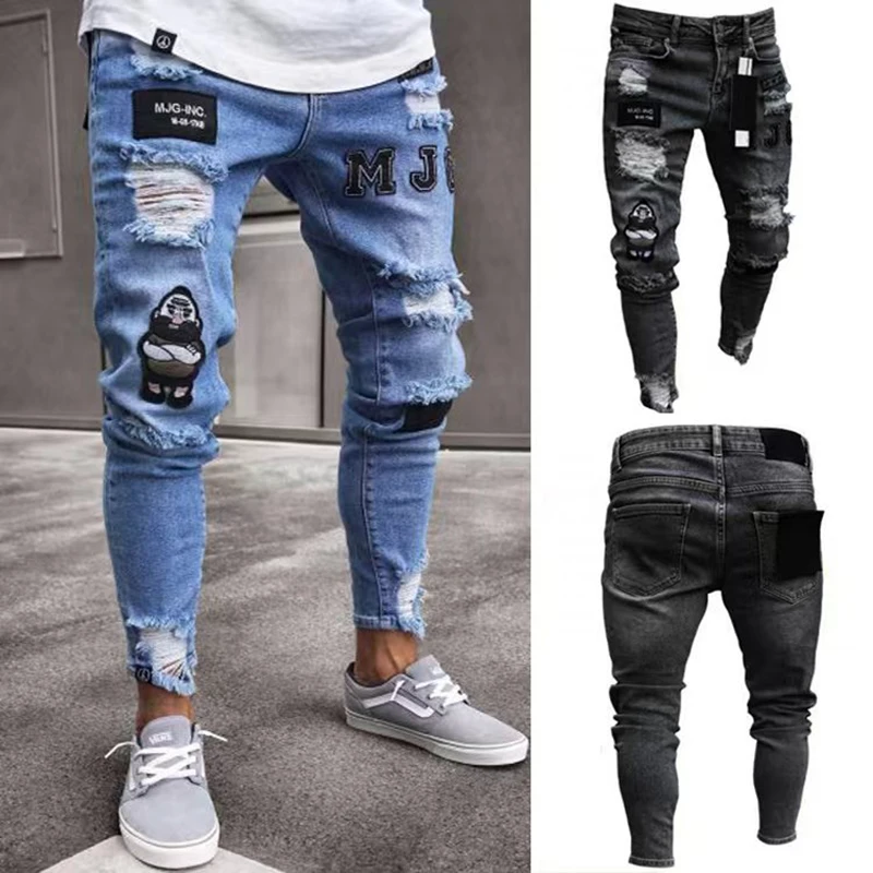 New 2020 Fashion Slim Broken High Quality Make In China Trousers Jeans ...