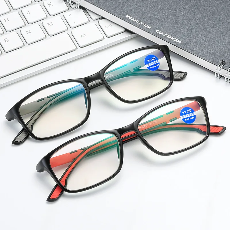 

2023 New Fashion TR90 Blue Light Blocking Reading Glasses Ultralight Portable Eyeglasses for Women and Men