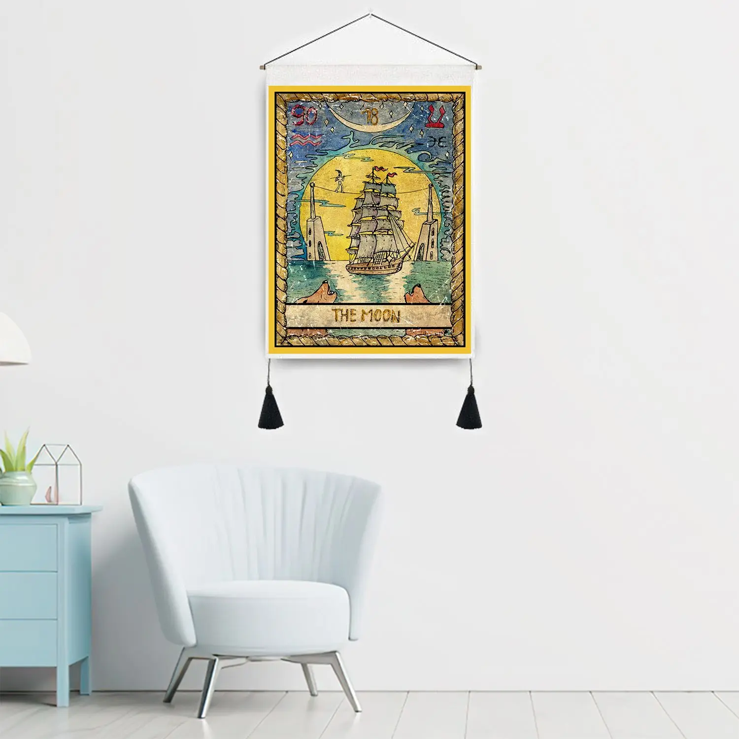 

Hot Selling Tarot Tapestry Series Home Entrance Small Painting Room Wall Bedside Decoration Wall Hanging
