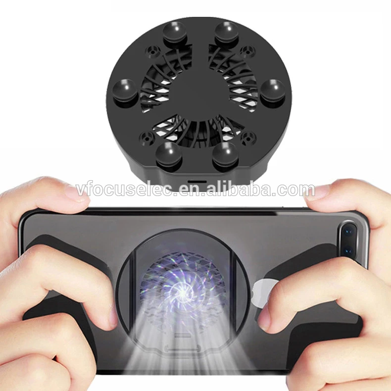 

Mobile Phone Cooler Cooling Fan Radiator Handle Game Pad Smart Phone Holder Z10, Black