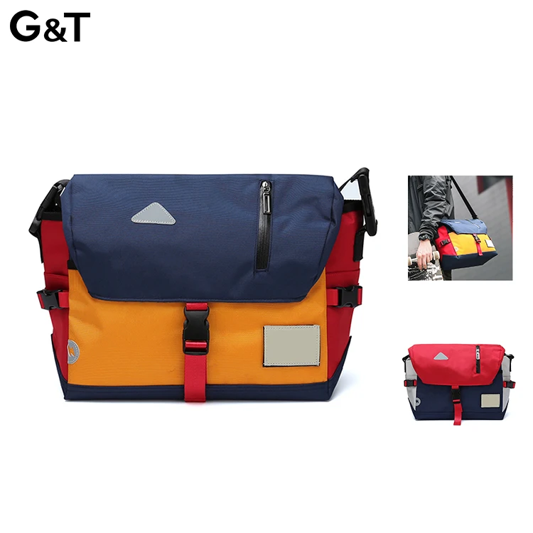 

G&T Hot sell fashion male crossbody street student riding bag casual shoulder postman messenger bag