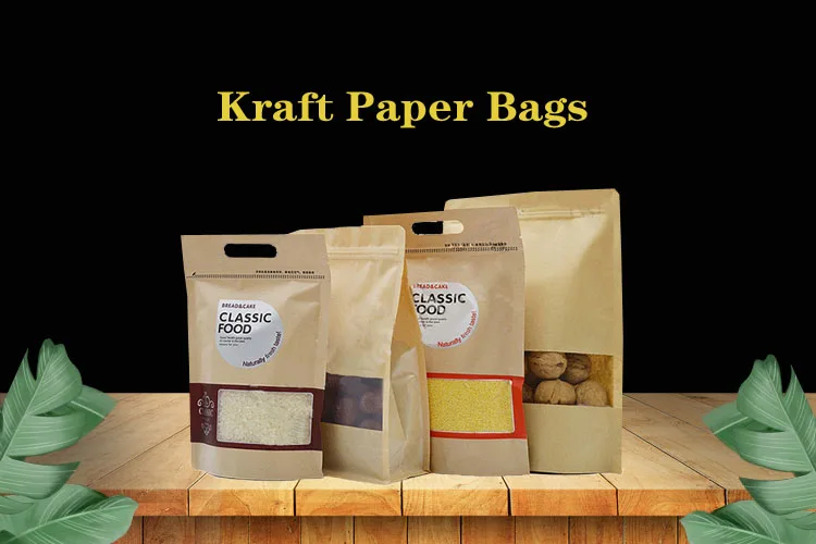 kraft paper coffee bolsa with valve