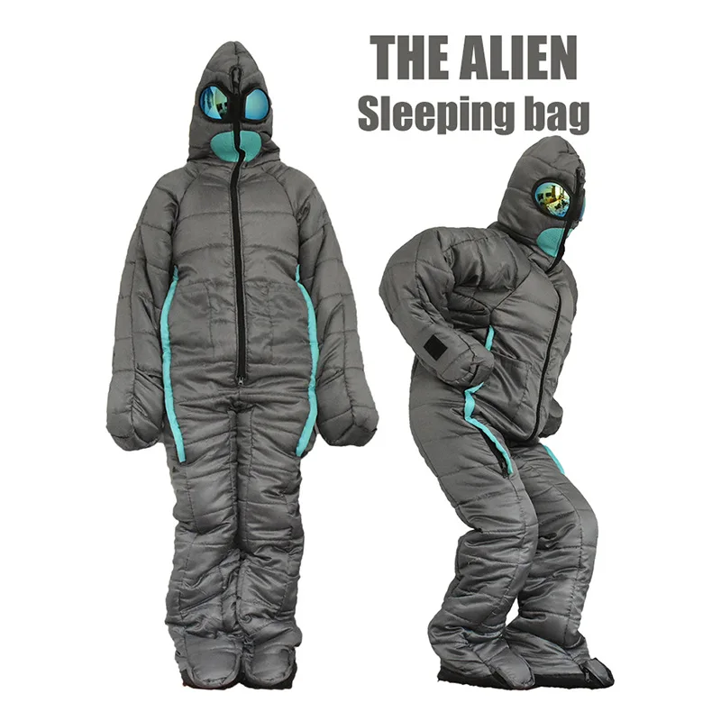 

Epsilon Adult Sleeping Bag Full Body Wearable Suit Human Shaped Alien shaped Sleeping Pouch for Travel Outdoor Hiking