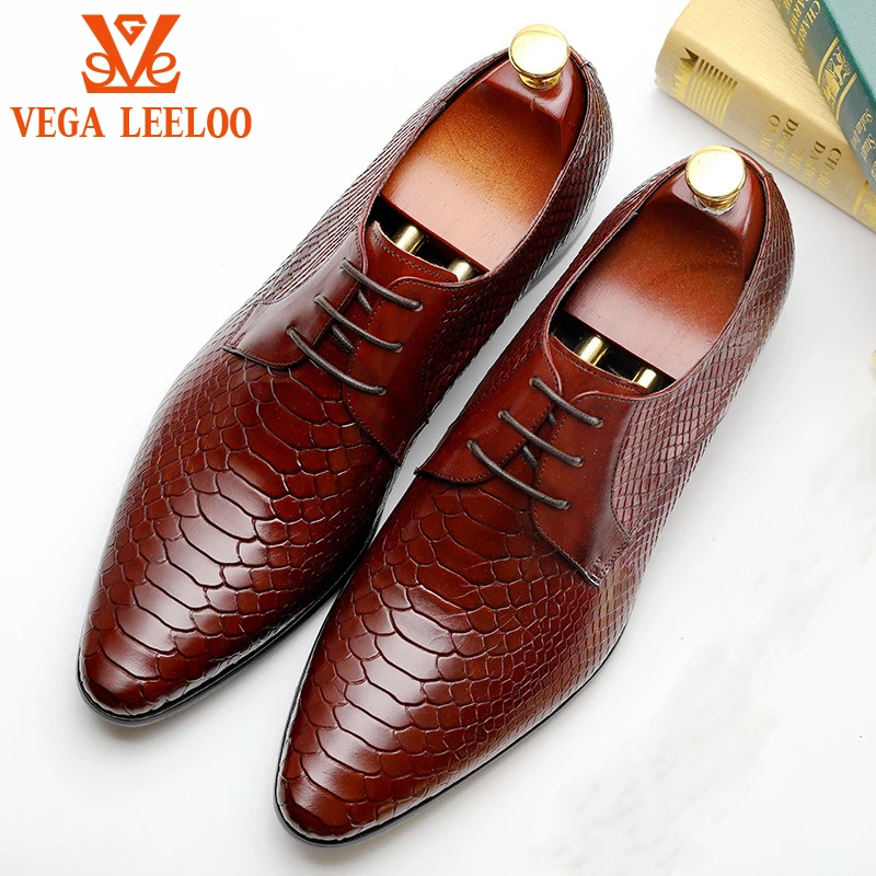 

British dress shoes crocodile pattern leather ,formal wedding shoes, Black / wine red