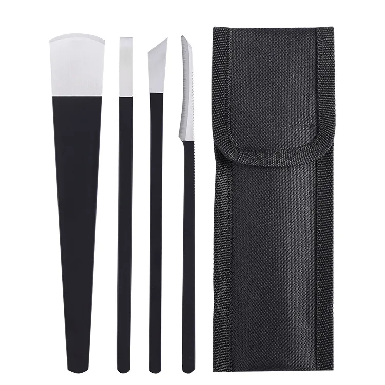 

4pcs manicure pedicure set mens nail clipper set for salon, Black
