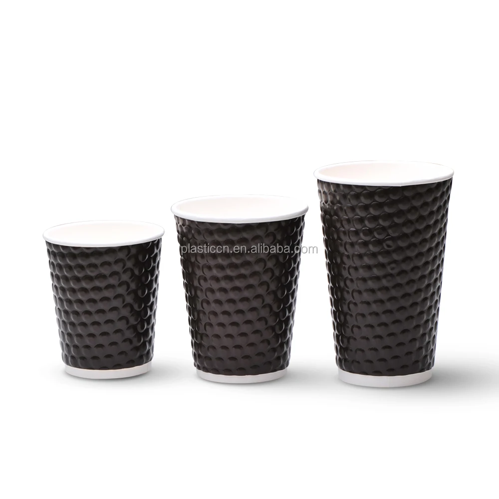 Arabic Coffee Paper Cups - 6.5 Oz & 8 Oz Ripple Wall
