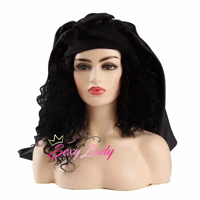 

2021 Hot Sale Satin Sleep Hat Long Hair Bonnets Sleep Hat Women Bonnet Hair