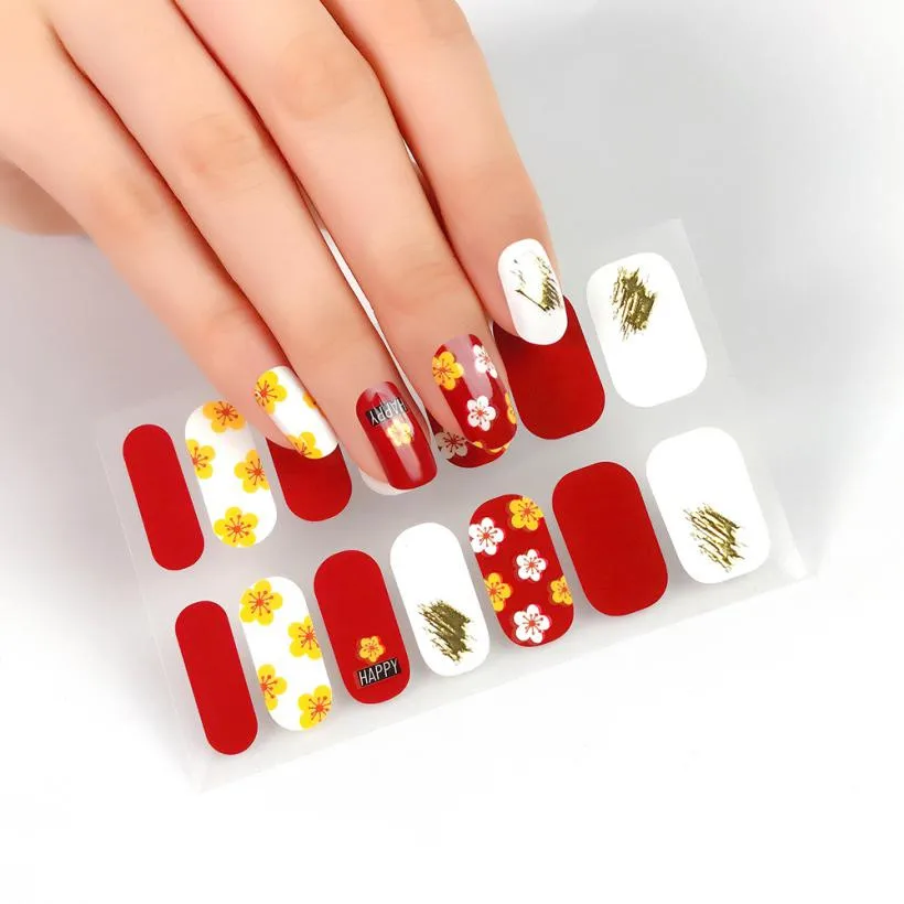 

Superior Quality Customization Logo Nail Art Stickers Non-Toxic Long Lasting Nail Gel Polish Stickers