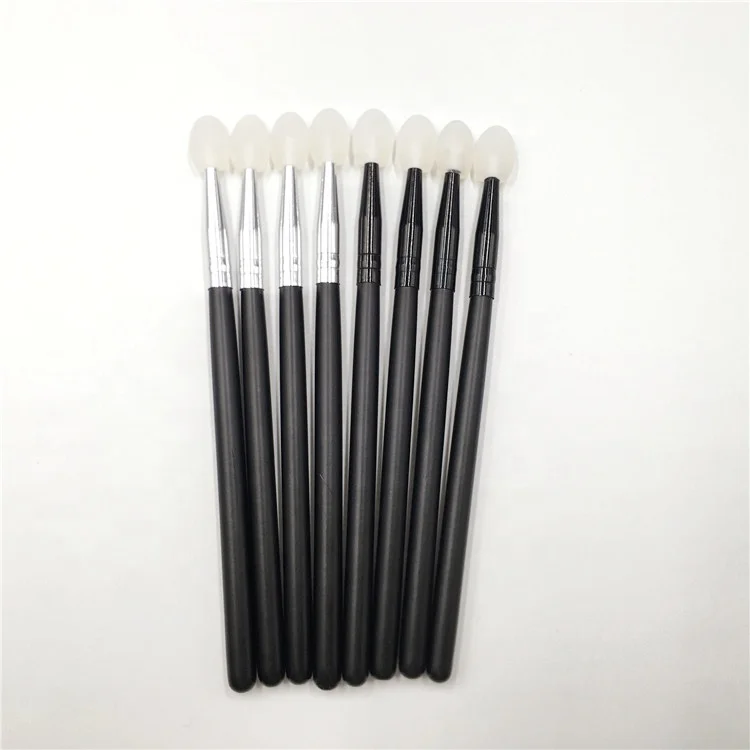 

Single Silicone Clear Round Head Eye Shadow Blender Cosmetic Brush Long Handle Black Eye Cream Beauty Accessories Women & Men