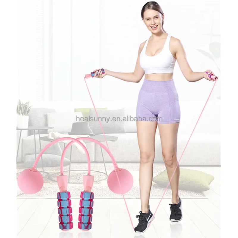 

PP Rubber Handle PVC Rope Ball Professional Adjustable Cordless Skipping Rope for Men Women Kids Fitness Exercise, Customized color