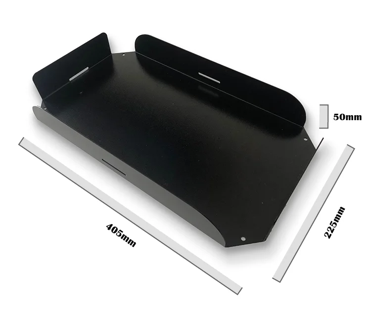 Licitti OEM ODM DIY Black Stainless Steel Coated Car Battery Trays Marine Pack 405x225x50mm 3.5KG Screw on Battery Nylon Strap
