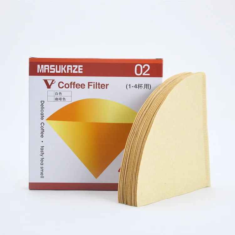 

High quality wooden V60 coffee paper filter  coffee tools, White/natural