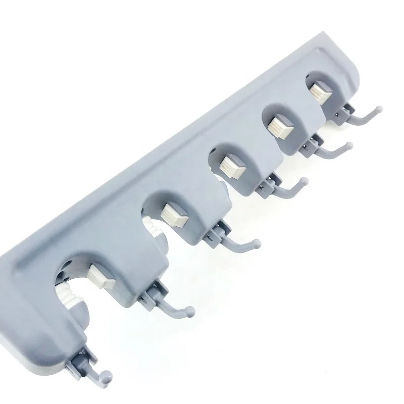 New style plastic natural wall wet flat spray mop holder mop broom holder organizer