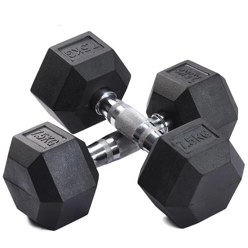 

Cheap Fitness Power Free Weights Lifting Gym Equipment KGS LBS 1kg 5kg 10kg 20kg Cheap Price Rubber Hex Dumbbells Set for Sale, Black
